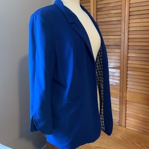 Kensie bright blue crop sleeve blazer